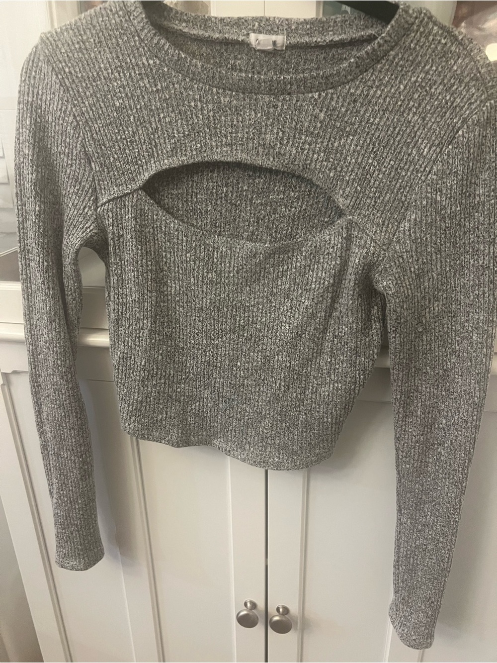 Garage fitted cropped long sleeve shirt Size Small